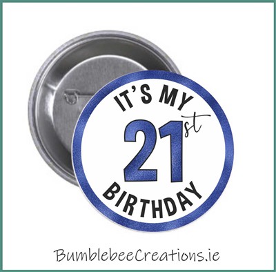 Foil Blue Birthday Badge
